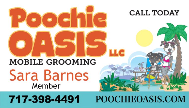 Poochie Oasis Horizontal Business Card